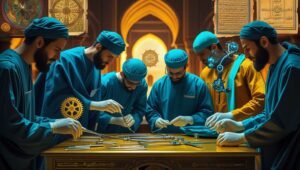 islamic medicine inventions, Islamic Golden Age medicine, Al-Zahrawi surgical tools, medieval Islamic doctors, Islamic medical history,